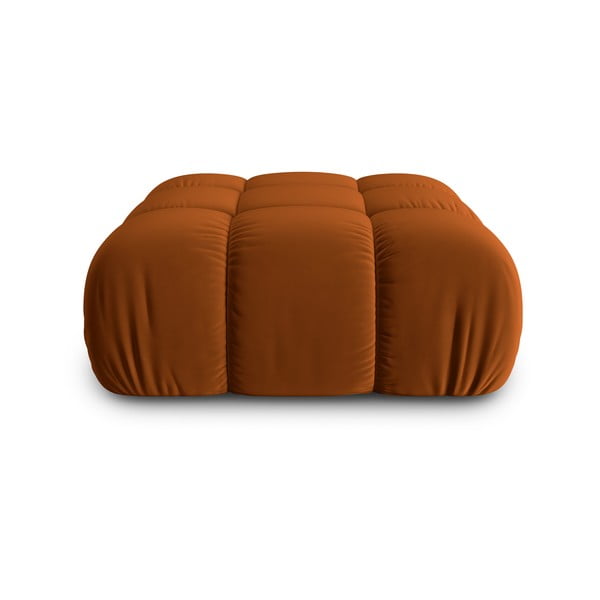 Taburet modular portocaliu cu tapițerie din catifea Bellis – Micadoni Home