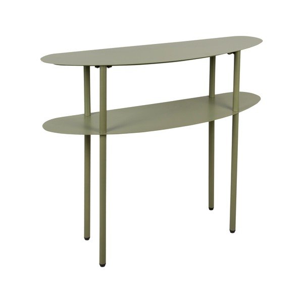 Masă consolă verde din metal 28x90 cm Riqueza – Leitmotiv