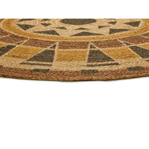 Covor portocaliu țesut manual rotund din iută ø 90 cm Tonga – Universal-image-2