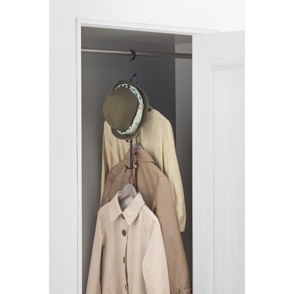 Organizator dressing pentru agățat genți Yamazaki Tower, negru-image-1