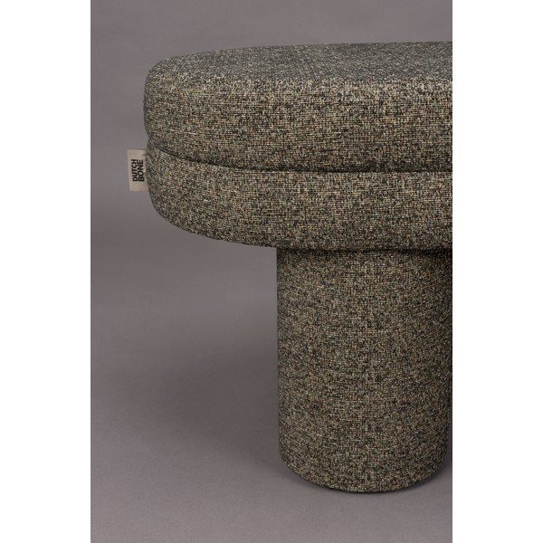 Bancă maro cu tapițerie din țesătură bouclé Fern – Dutchbone-image-3