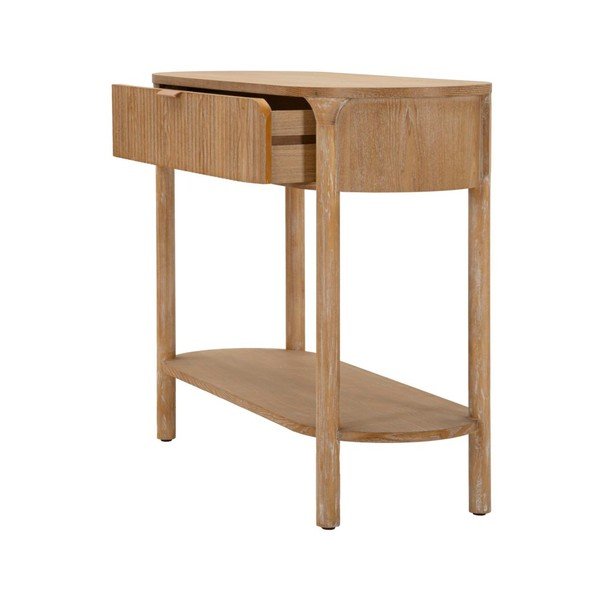 Masă consolă în culoare naturală din lemn de brad 40x110 cm Gothenburg – Mauro Ferretti-image-4