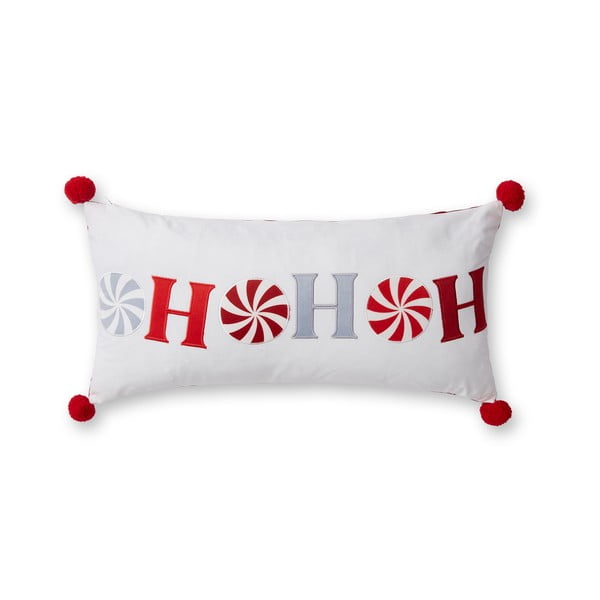 Pernă decorativă din catifea 60x30 cm  cu model de Crăciun Ho Ho Ho – Catherine Lansfield