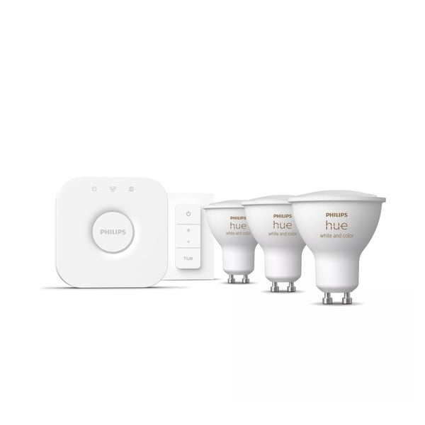 Kit start smart GU10, 5 buc. 6 W White and color ambiance – Philips Hue