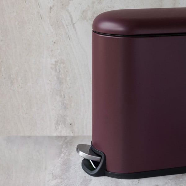 Coș de gunoi violet cu pedală din metal 5 l Mini Walther – Mette Ditmer Denmark-image-1