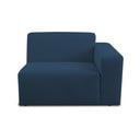 Modul pentru canapea albastru închis cu tapițerie din stofă bouclé (cu colț pe partea dreaptă) Roxy – Scandic