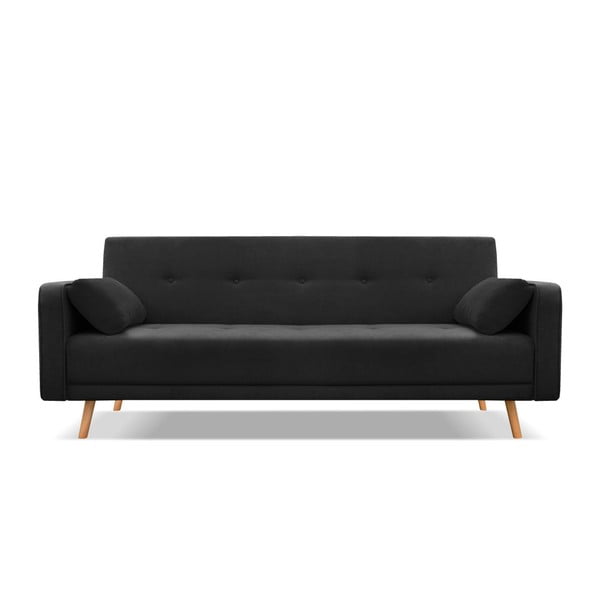 Canapea extensibilă Cosmopolitan design Stuttgart, negru, 212 cm
