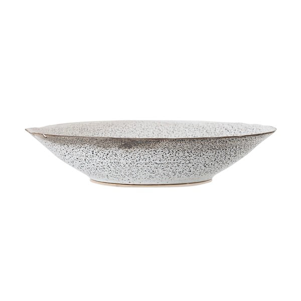 Platou din gresie ceramică Bloomingville Thea, ø 30 cm, alb-gri