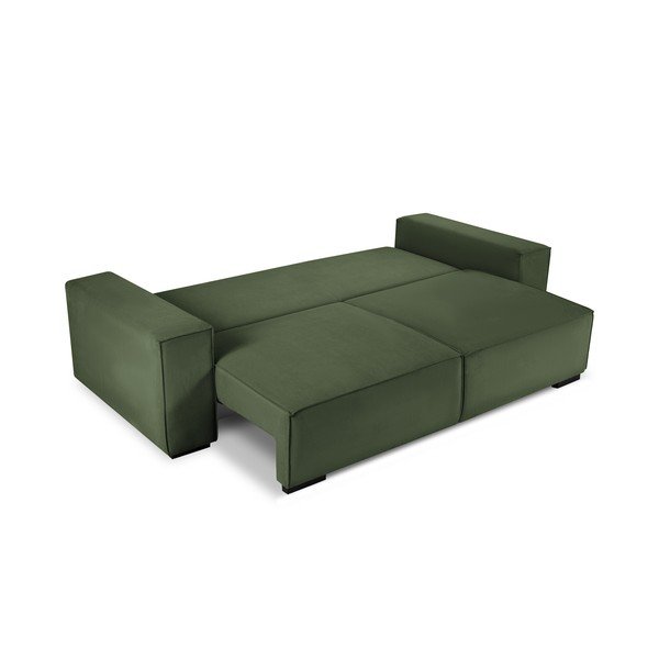 Canapea extensibilă din catifea Mazzini Sofas Azalea, verde-image-3