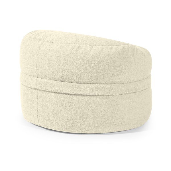 Fotoliu puf pentru copii crem cu tapițerie din țesătură bouclé Roll 80 – SLOWDOWN-image-3