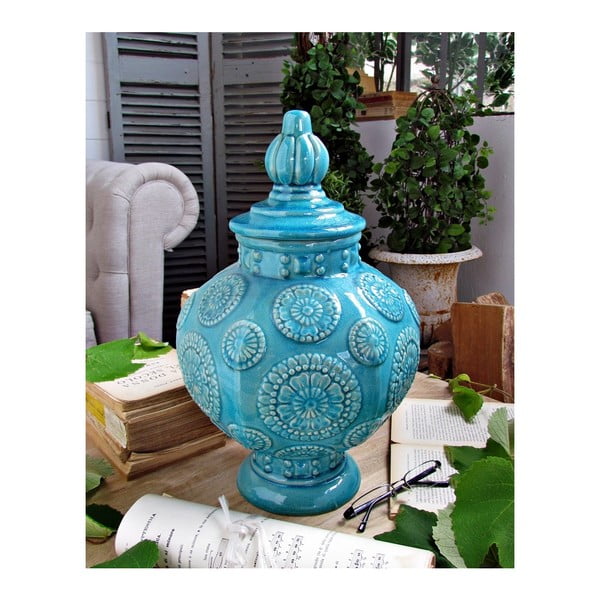 Vază din ceramică Orchidea Milano Potiche, albastru