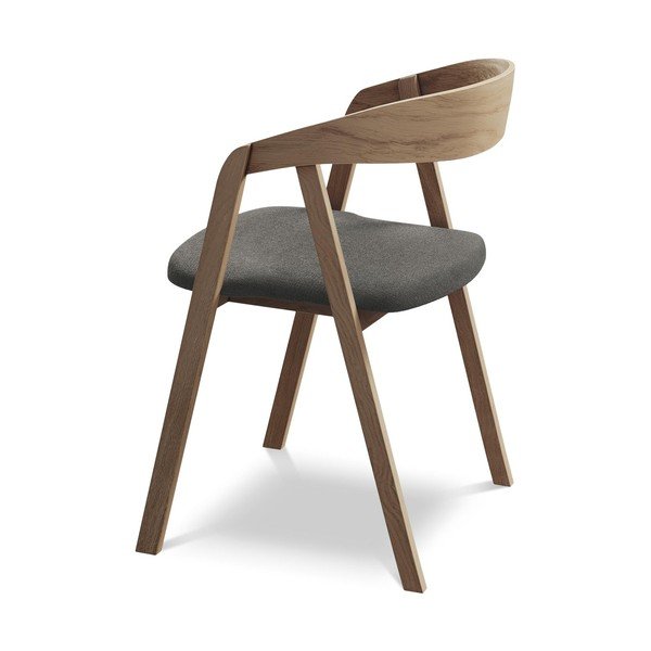 Scaun de sufragerie gri din lemn masiv Erika – Makamii-image-3