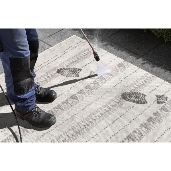 Covor adecvat pentru exterior NORTHRUGS Bahamas, 80 x 350 cm, gri-crem-image-1