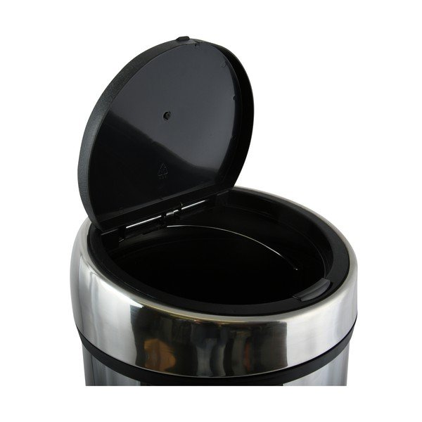 Coș de gunoi argintiu lucios cu senzori de atingere din oțel 30 l – MSV-image-3