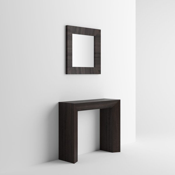 Oglindă decor stejar închis MobiliFiver Giuditta, 65 x 65 cm-image-1