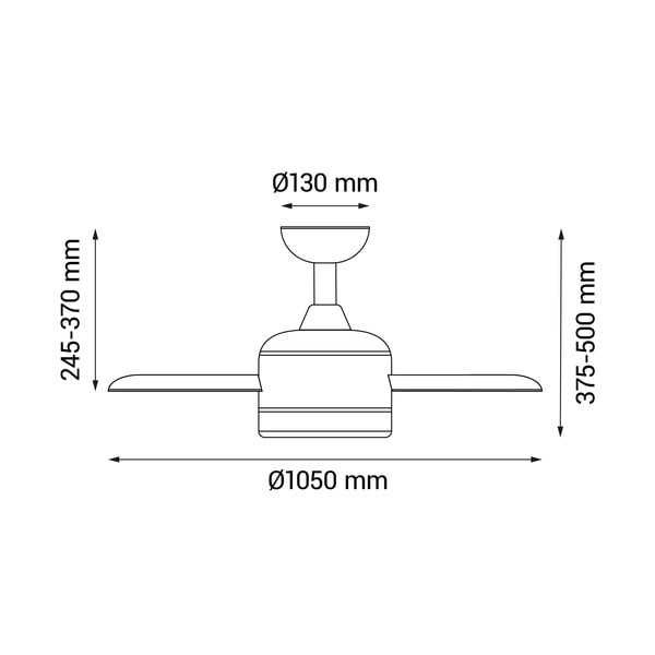 Plafonieră în culoare naturală deschisă cu temporizator/cu ventilator ø 13 cm Achilia – SULION-image-4