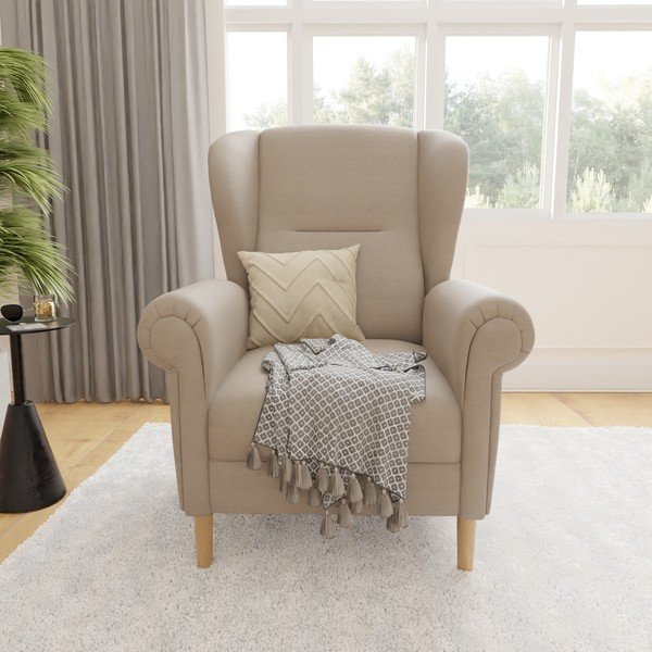 Fotoliu maro deschis wing Swan – Ropez-image-1