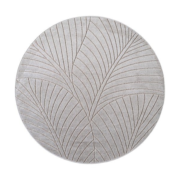 Covor pentru exterior și interior argintiu rotund ø 120 cm Nova 1203 – Ayyildiz Carpets