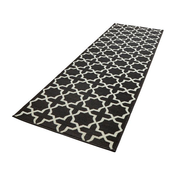 Covor tip traversă Hanse Home Basic Glam, 80x200 cm, negru-alb-image-2