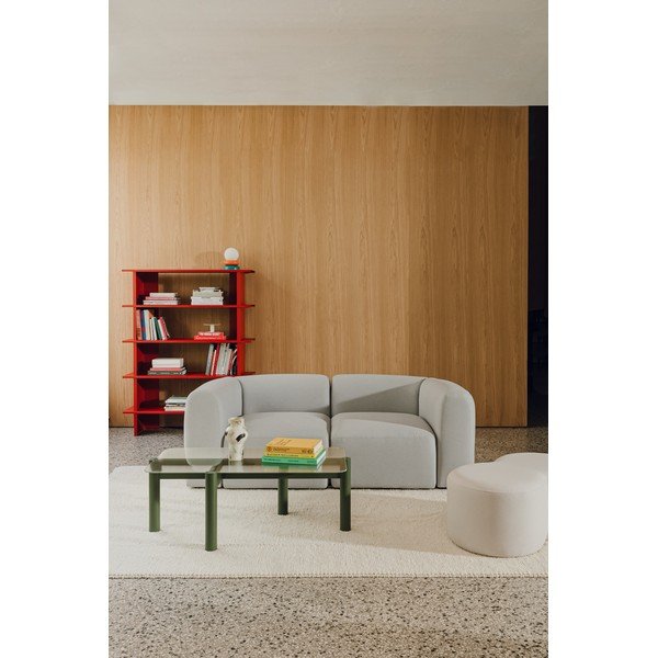 Măsuță de cafea verde cu blat din sticlă 55x105 cm Kob – noo.ma-image-3