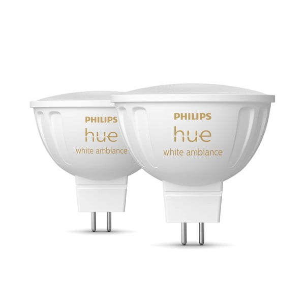 Becuri smart GU 5,3, 2 buc. 5 W White ambiance – Philips Hue
