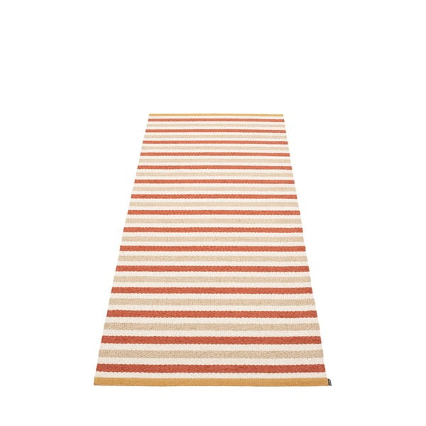 Covor tip traversă pentru interior și exterior cărămiziu/crem 85x200 cm Teo Brick – Pappelina