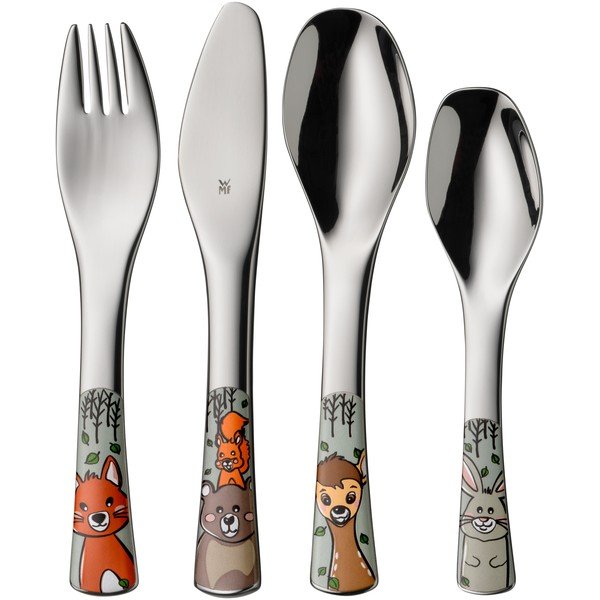 Tacâmuri pentru copii argintiu din oțel inoxidabil 4 buc. Forest Friends – WMF