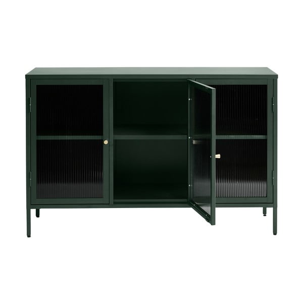 Vitrină din metal Unique Furniture Bronco, înălțime 85 cm, verde-image-1