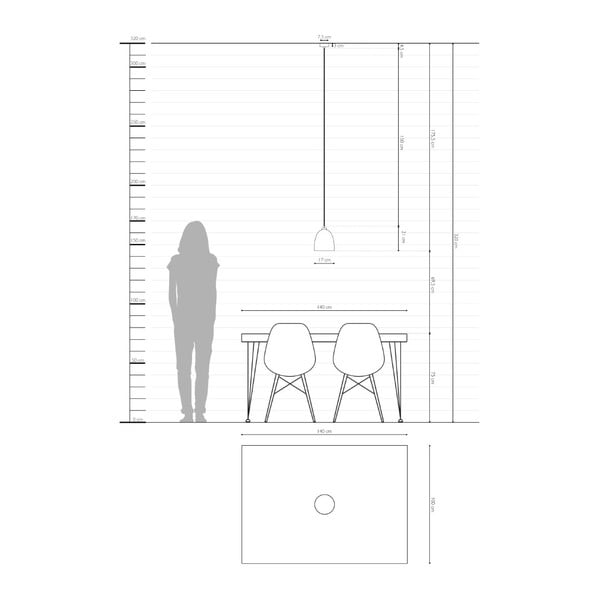 Lustră cu cablul alb Sotto Luce Awa, galben-image-4