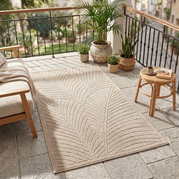 Covor tip traversă pentru interior și exterior bej 80x250 cm Nova 1203 – Ayyildiz Carpets-image-1