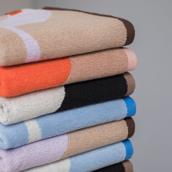 Prosoape portocalii/maro deschis 2 buc. din bumbac organic 50x90 cm Nova Arte – Mette Ditmer Denmark-image-4