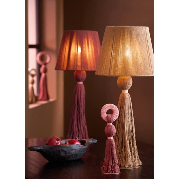 Veioză maro închis cu abajur textil (înălțime 58 cm) Espino – Light & Living-image-1