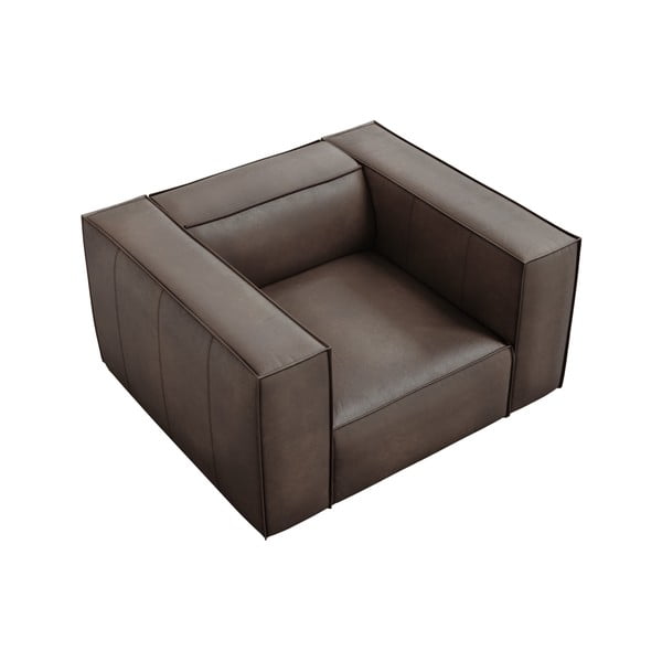 Fotoliu maro cu tapițerie din piele Madame – Windsor & Co Sofas-image-3