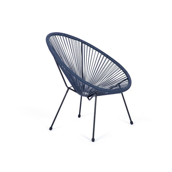 Fotoliu de grădină din ratan artificial Bonami Selection Avocado, albastru-image-1