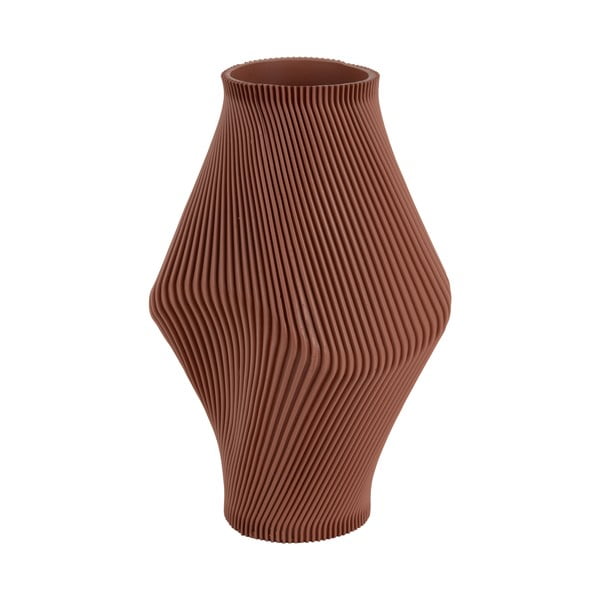 Vază maro din polirășină (înălțime 30 cm) Twisted Rib – PT LIVING