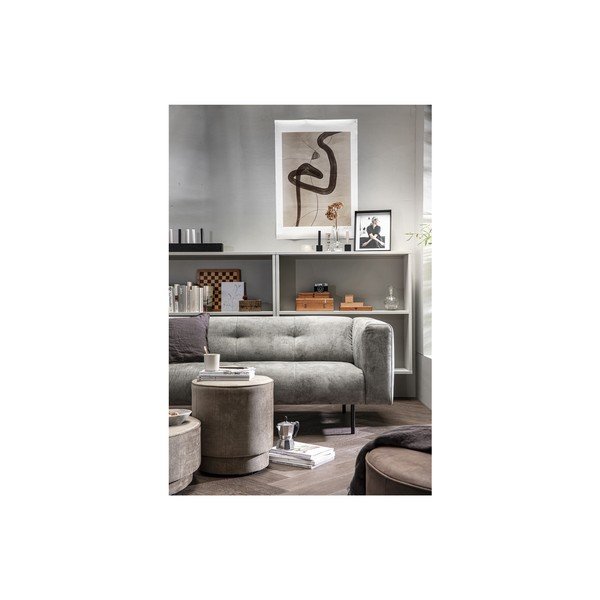 Canapea din imitație de piele vtwonen Skin, gri deschis, 250 cm-image-4