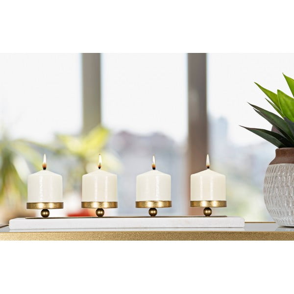 Suport pentru lumânări Mauro Ferretti, auriu-alb-image-2