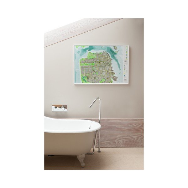 Hartă magnetică San Francisco Street Map, 100 x 70 cm, verde-image-2