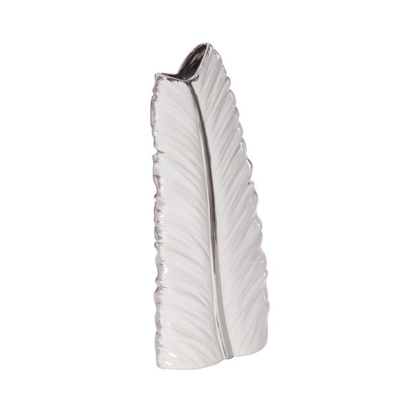 Vază din ceramică Mauro Ferretti Leaf, alb-image-1