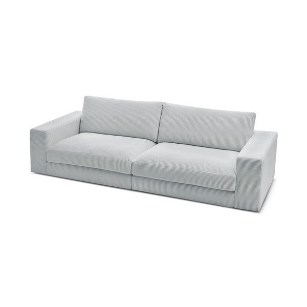 Canapea gri deschis cu tapițerie din catifea reiată  274 cm Leonard – Bobochic Paris-image-4