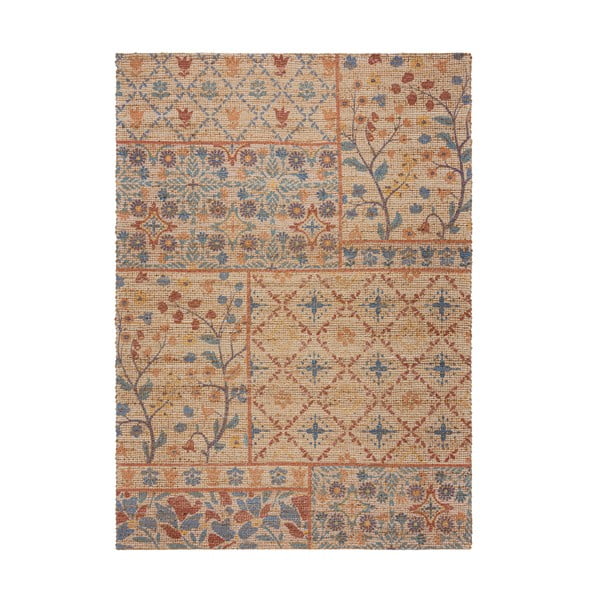 Covor în culoare naturală țesut manual din amestec de iută 160x230 cm Taylor Patchwork – Flair Rugs