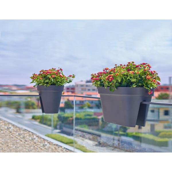 Jardinieră pentru balustradă din plastic reciclat de agățat / de perete 60 cm Capri – Artevasi-image-1
