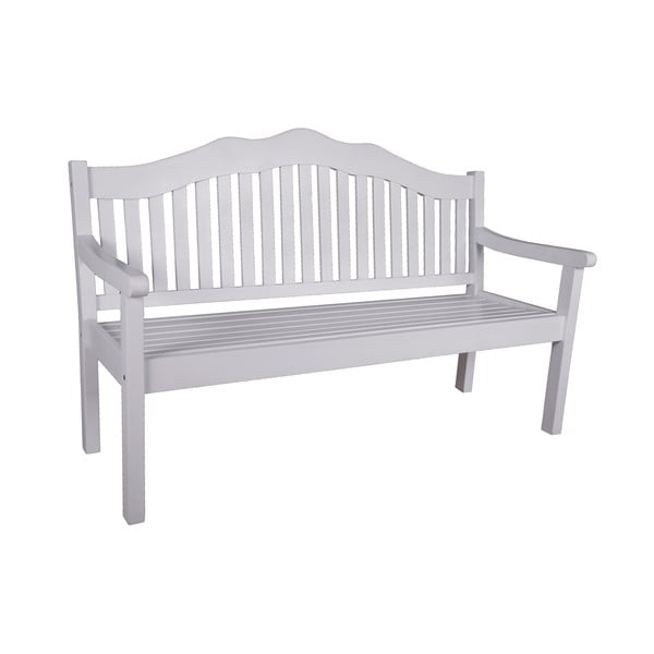 Bancă de grădină albă din lemn masiv Austin – Garden Pleasure