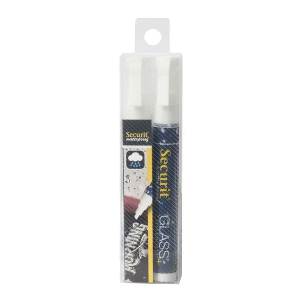 Set 2 markere cretă lichidă Securit® Waterproof White