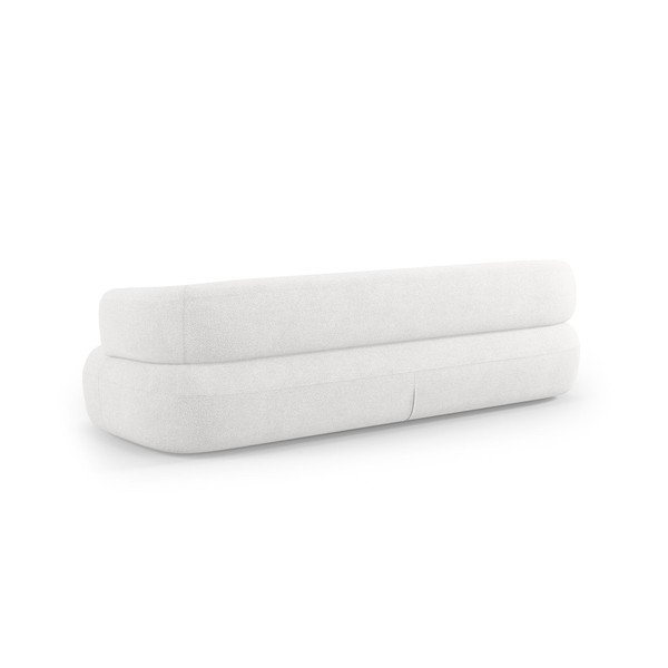 Canapea fildeș cu tapițerie din țesătură bouclé 200 cm Jenny – Micadoni -image-4