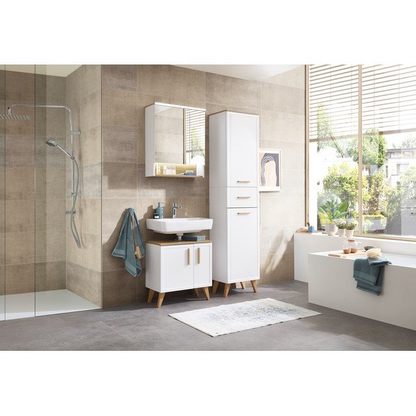 Dulap de baie alb 184x45 cm Quickset 383 – Pelipal-image-1