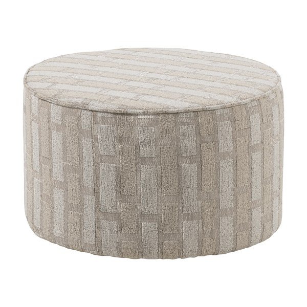 Puf bej cu tapițerie din chenille Sarli – WOOOD