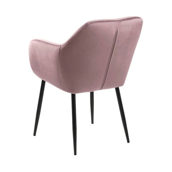 Scaun de sufragerie roz tapițat Emilia – Actona-image-3