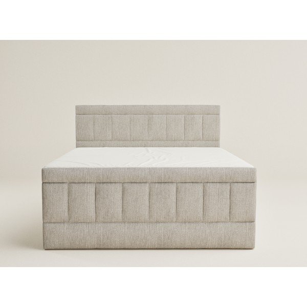 Pat boxspring bej cu spațiu de depozitare 180x200 cm Caya – Maison de Rêve-image-2