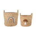 Coșuri de jucării pentru copii în culoare naturală 2 buc. din zambilă de apă ø 32x32 cm Agnes – Bloomingville Mini